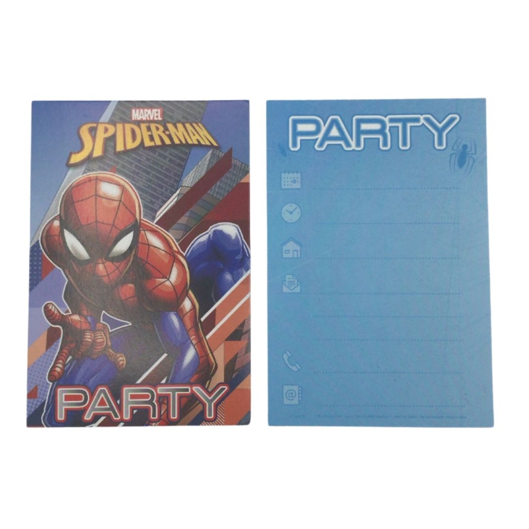 Carte d'invitation Spider-Man x5