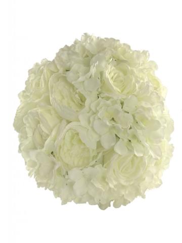 Boule de fleur blanche 25cm