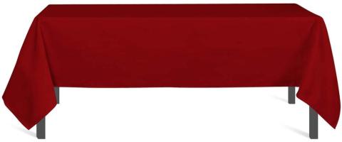 Nappe rectangulaire rouge 140x300cm