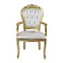 Fauteuil Baroque Blanc & Or